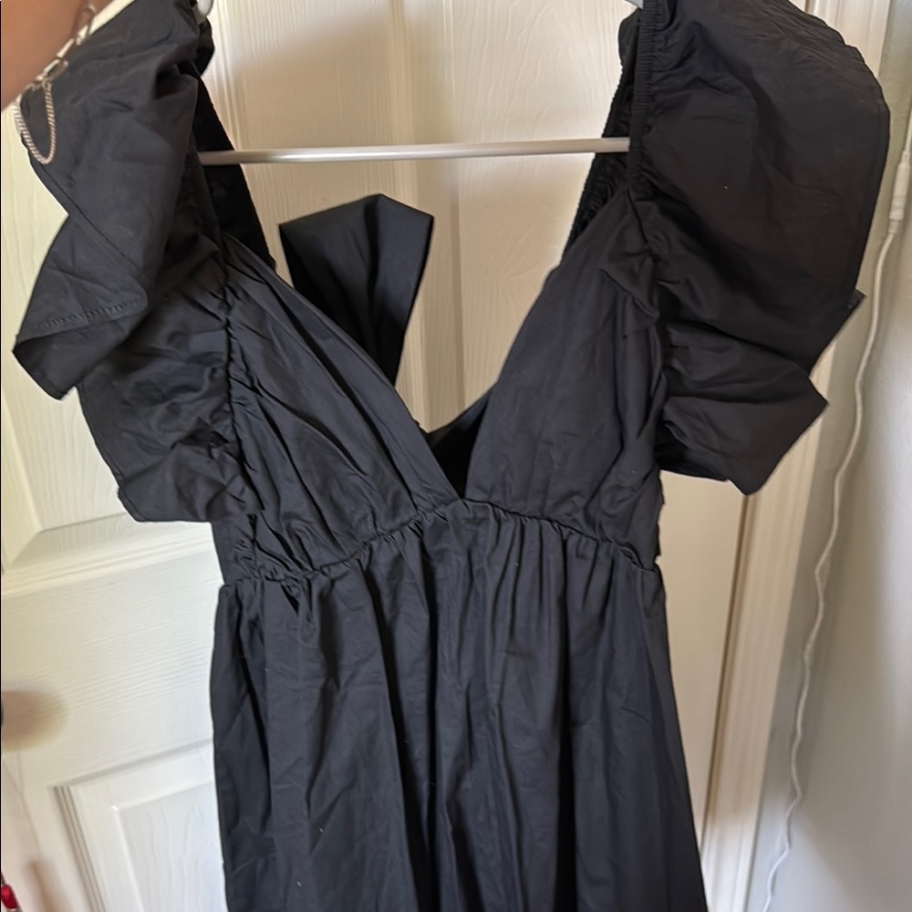 Black Ruffled Dress - Picture 4 of 4